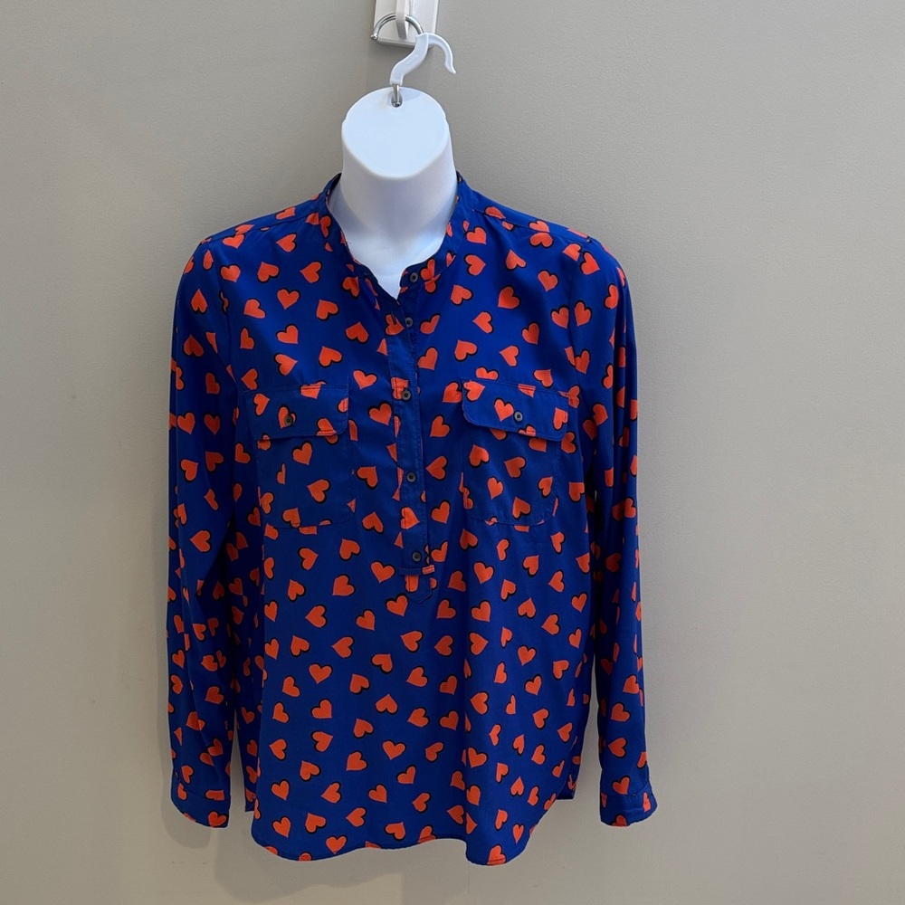 GAP Blue Tunic with Orange Heart Design